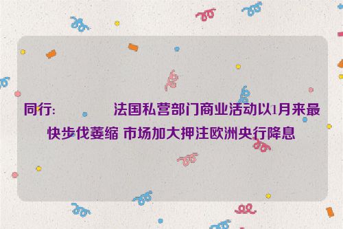 同行:🚫法国私营部门商业活动以1月来最快步伐萎缩 市场加大押注欧洲央行降息